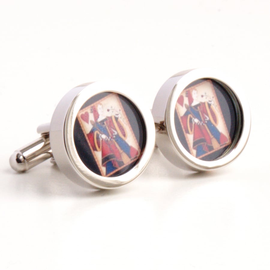 Vintage Queen of Hearts Cufflinks