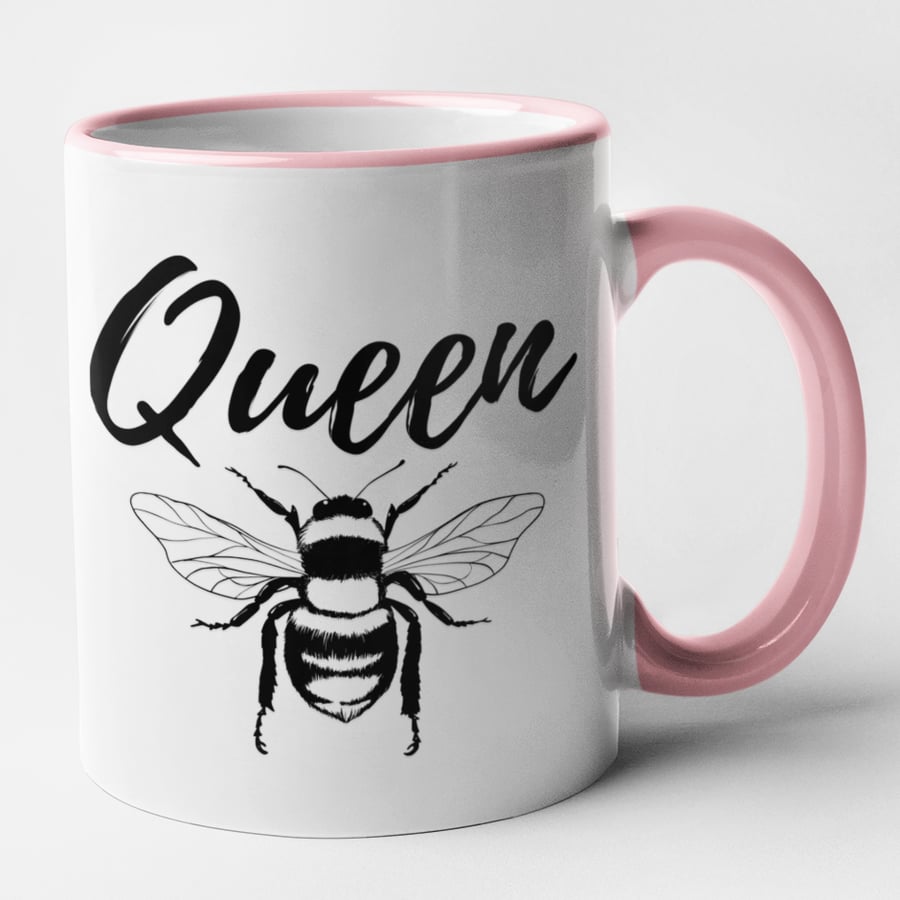 Queen BEE - Funny Bee Mug Coffee Cup Joke Gift Hilarious