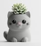 Cat Planter 3D Printed Desk Succulent Pot, Cat Lover Gift - Image 5