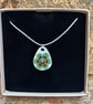 Handmade Unique Ceramic Pendant, Sterling silver Eco Gifts, Gift Boxed Christmas