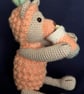 Pineapple cocktail bear pale peach with moveable arms and a cocktail drink - Image 3