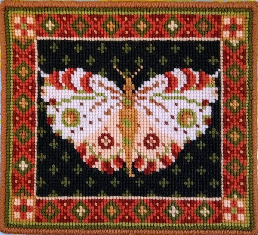 White Butterfly Tapestry Kit, Counted Cross-stitch,  Shop Early,  10%discount 