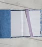 SOLD - A6 Reusable Patchwork Notebook Cover - Blues, Pinks & Purples - Image 4