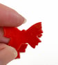 Four red Butterflies made with Bullseye 90coe glass - Image 3