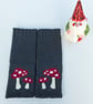 Mushroom Yoga Socks with Open Toes and Heel, Short Legwarmers for Dance - Image 4