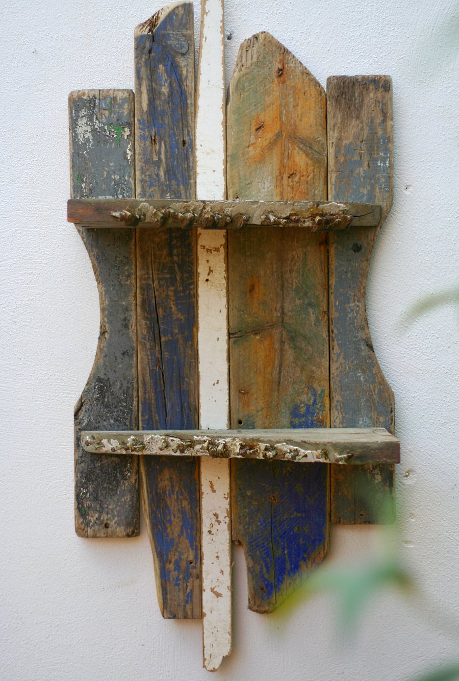 Driftwood shelves, Boat wood, Blue's beach, Drift Wood Cornwall UK