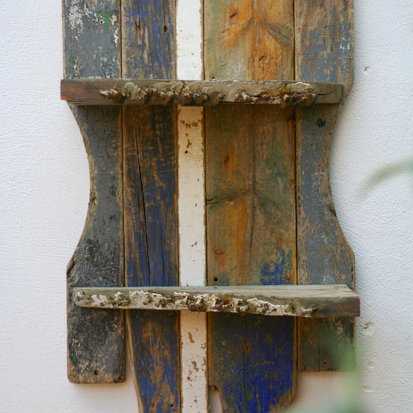 Driftwood shelves, Boat wood, Blue's beach, Drift Wood Cornwall UK