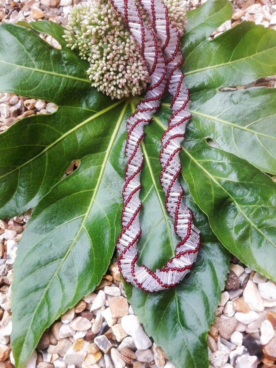 Beaded Spiral Rope Necklace