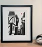 The Shambles, York Linocut, Lino Print by Giuliana Lazzerini - Image 3