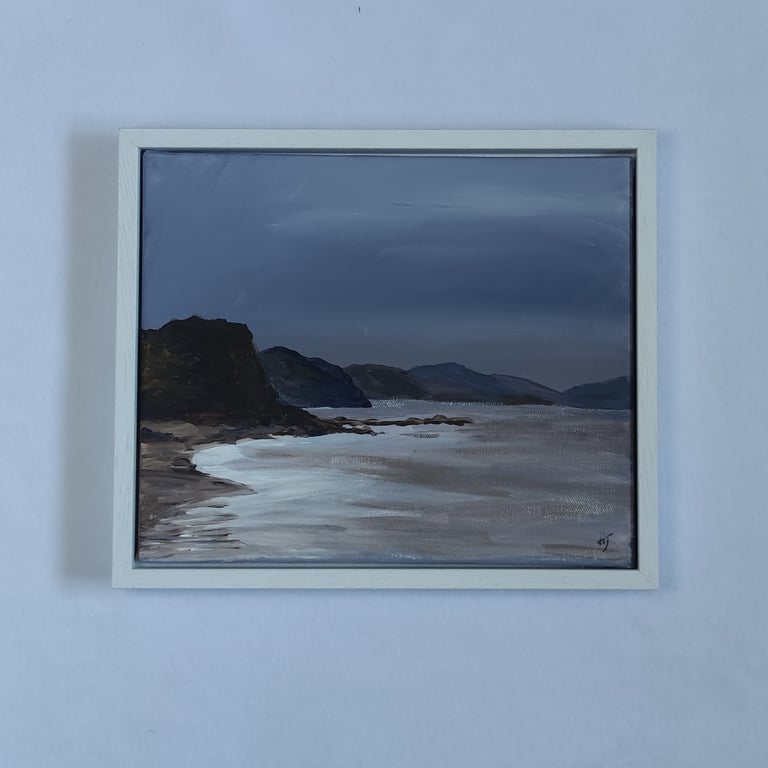 Watchet Coastline, Somerset, Original painting of the British coastline