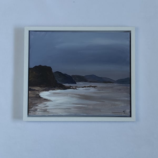 Watchet Coastline, Somerset, Original painting of the British coastline