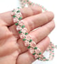 Pink and green decorative ribbon trim braid, ribbon, 3 metres, 10mm wide - Image 3