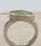 Opal Silver Ring, Handmade Rustic Design - Image 7