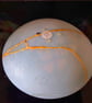 Unique Handmade Fused Glass Bowl "Dogwood" with Kintsugi repair - Image 5
