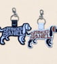 Springer Spaniel Keyring - Dog Silhouette Word Art Accessory