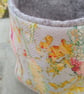 CUSTOM ORDER, floral Tweed and Felt pouch - Image 3