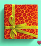 Leopard print wrapping paper in blue, orange, pink or green - Image 5