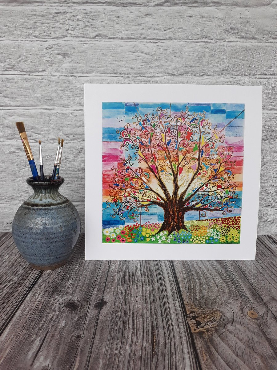 Pink Tree of Life Art Print