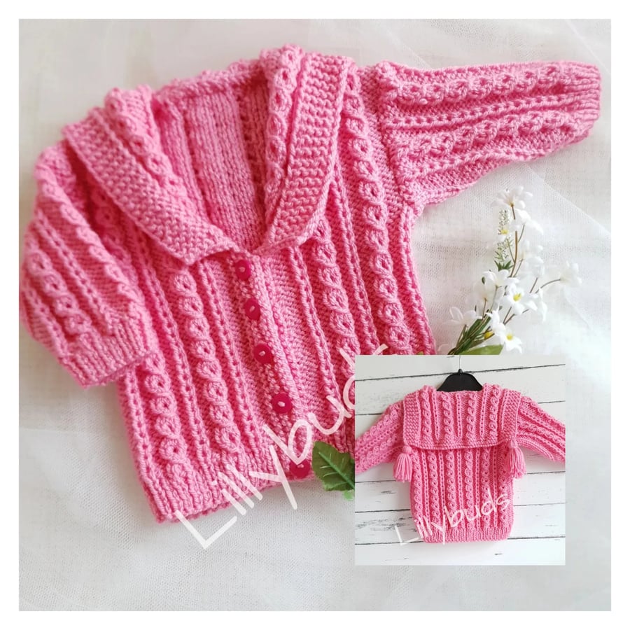 Knitting pattern for Sail Away child's cardigan 