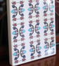 Ottoman Inspired Pomegranate Pattern Chunky Ceramic Wall Plaque Ready to Hang - Image 2