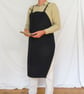 Kite-Shape Crossback Apron, Black Canvas, Adjustable Unisex No 22 - Image 8