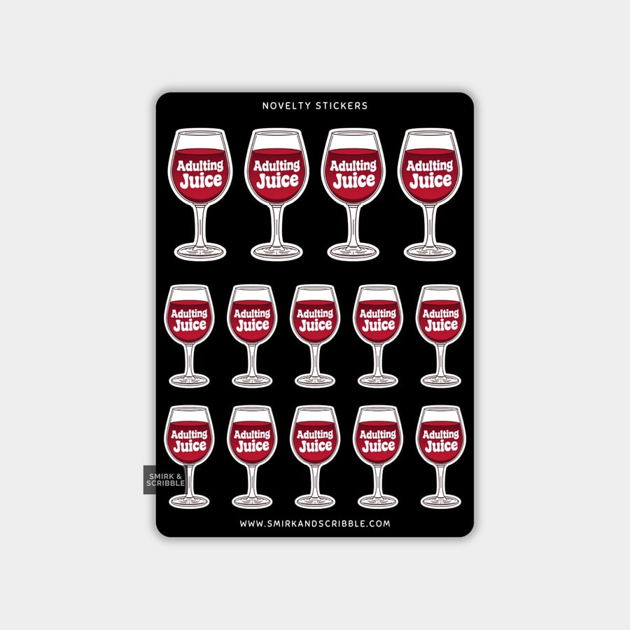 Funny Vinyl Sticker Sheet For Adults - Grumpy Pig - Folksy
