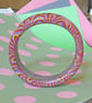 Bangle - Scarlets Dancing ! - Handmade - Retro Psychedelia Style - Polymer Clay - Image 4