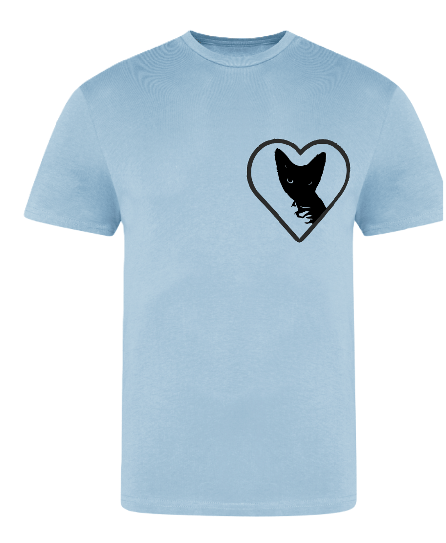 Heart & Cat Silhouette T-Shirt