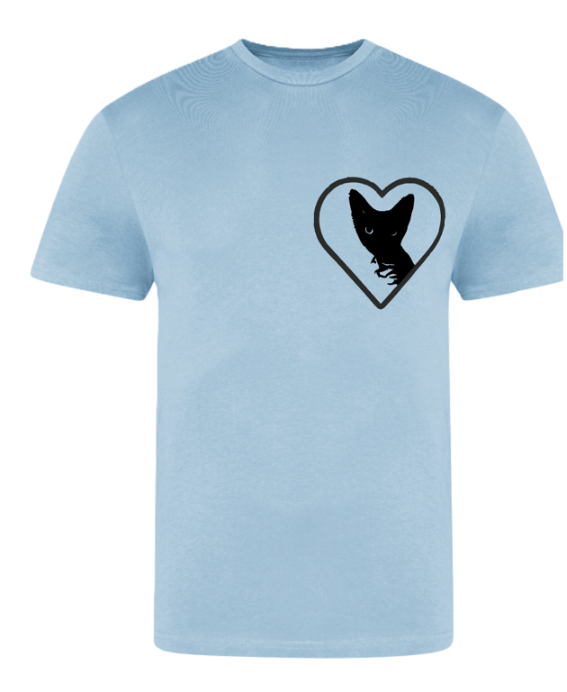 Heart & Cat Silhouette T-Shirt