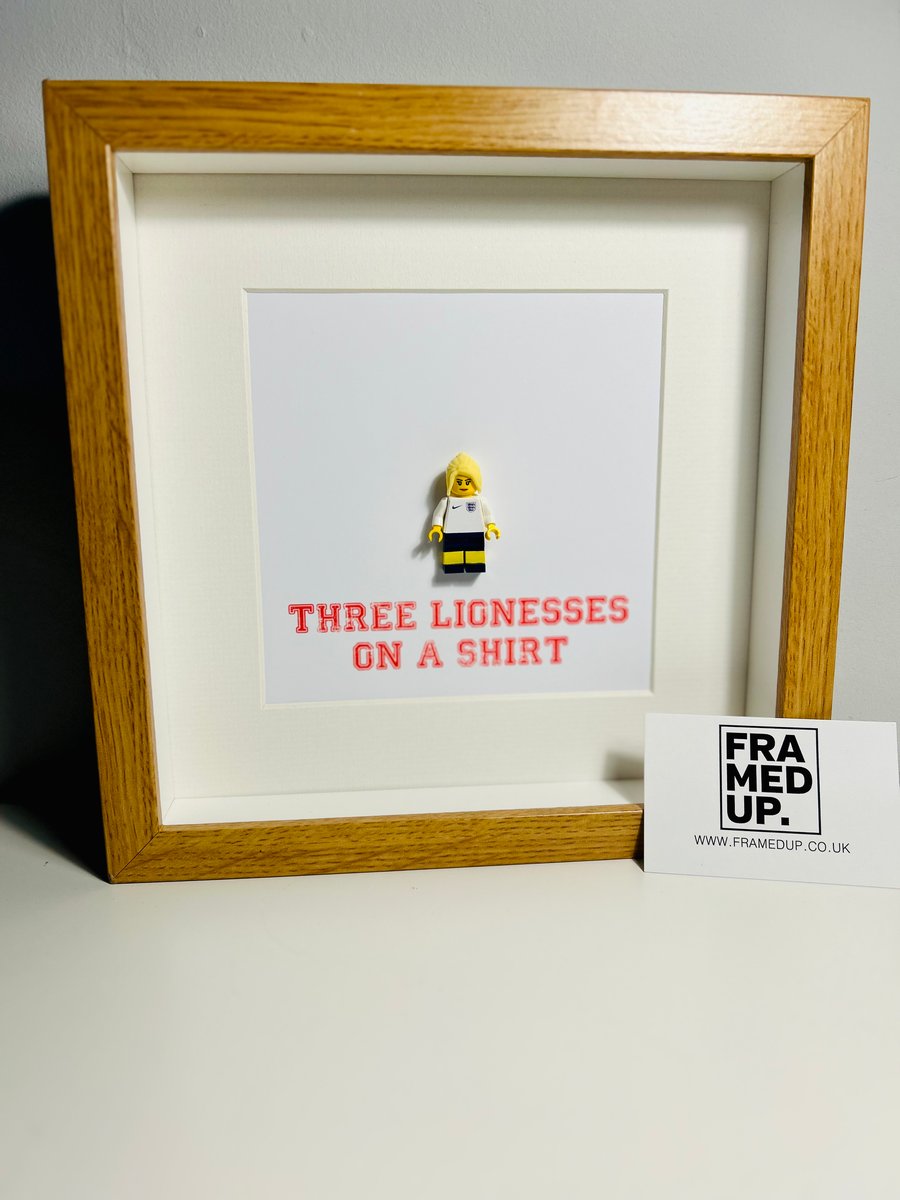 ENGLAND WOMENS FOOTBALL - Framed custom Lego minifigure