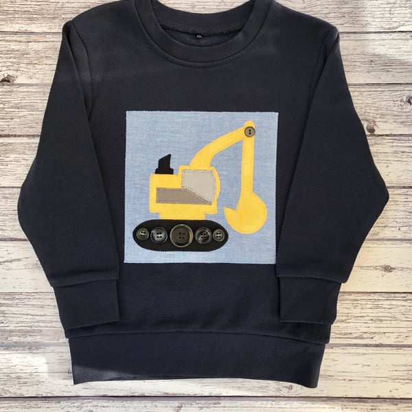 Digger Appliqué Cotton Sweatshirt