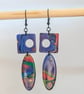 Two tiered geometric earrings dusky skies  - Image 5