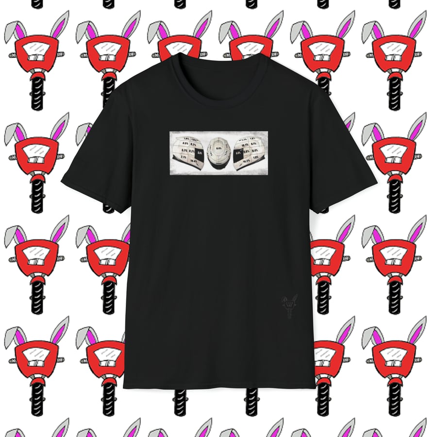 Helmet Hits Bike Lid Crash Helmet Unisex Softstyle T-Shirt by Bikabunny