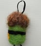 Small Felted Leprechaun Decoration or Keyring. - Image 3