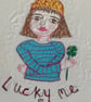 Miss Shamrock.  Free Style Embroidery - Mixed media - Image 2
