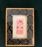 Three mini Framed Collagraph prints in Pink - Image 2