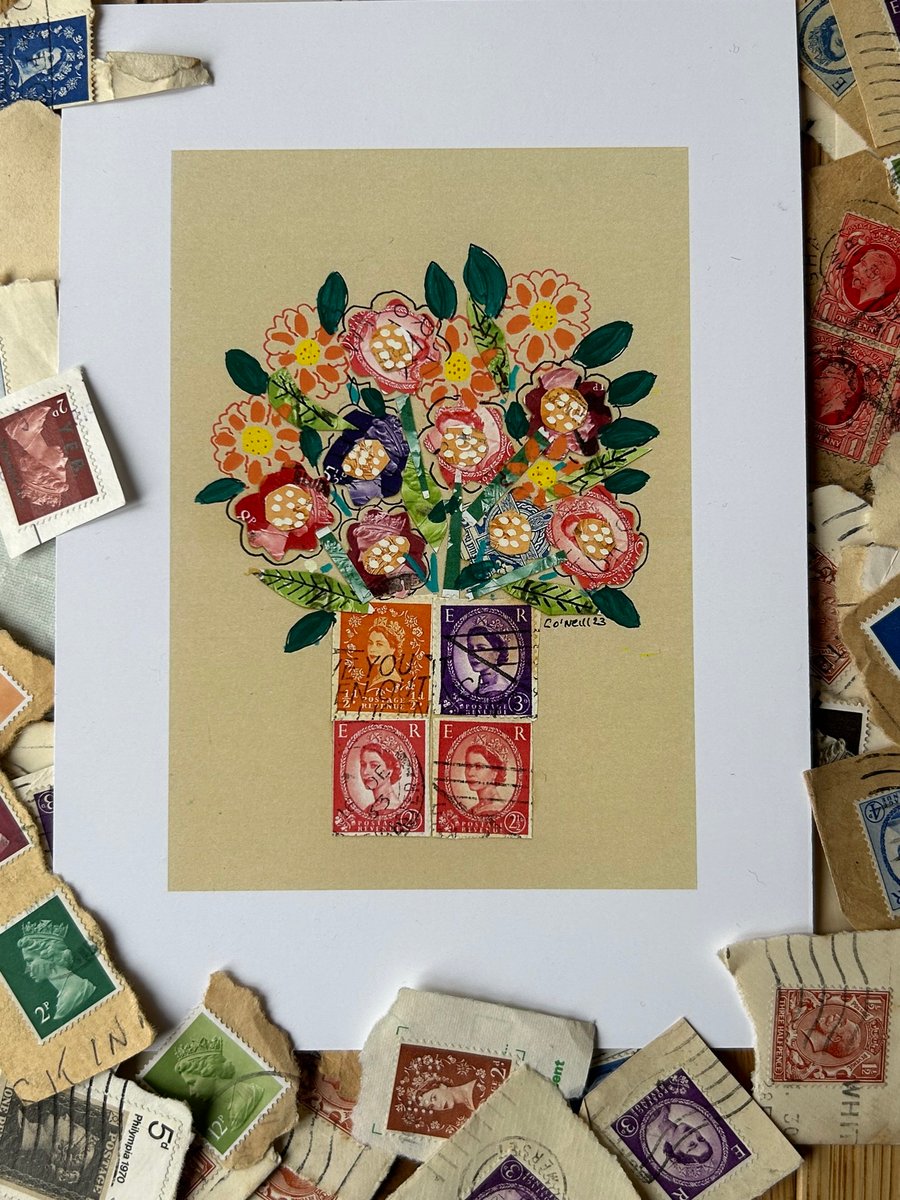 Flower Pot fit for a Queen  - A5 Print