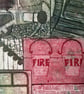 Industrial Railway Patchwork -   Original Collagraph Print  - Image 2