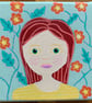 Ginny  in a Lemon jumper - Original Painting.  - small artwork - Image 2