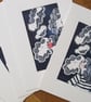 Head in the Clouds - Lino Print   Handmade Print - Image 2