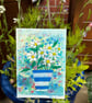 Daisies in Cornishware - Watercolour and Gouache - Image 4