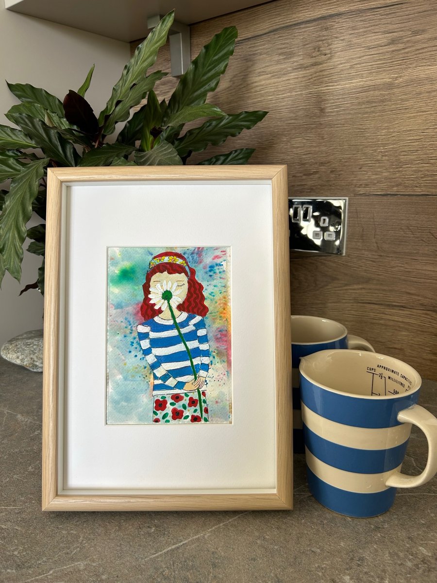 Flora  -   Original painting in Acrylic Gouache and ink