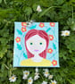 Ginny  in a Lemon jumper - Original Painting.  - small artwork - Image 1