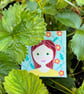 Ginny  in a Lemon jumper - Original Painting.  - small artwork - Image 3
