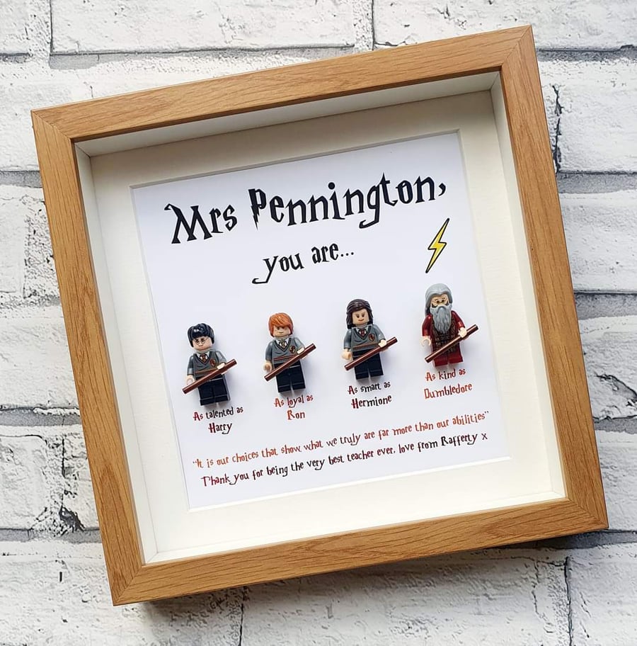 Harry Potter Personalised Teacher Minifigure Frame