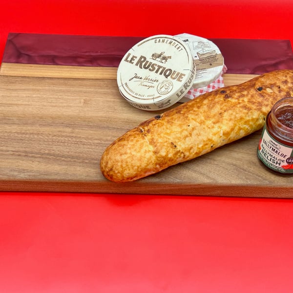 Handcrafted wood and resin charcuterie board