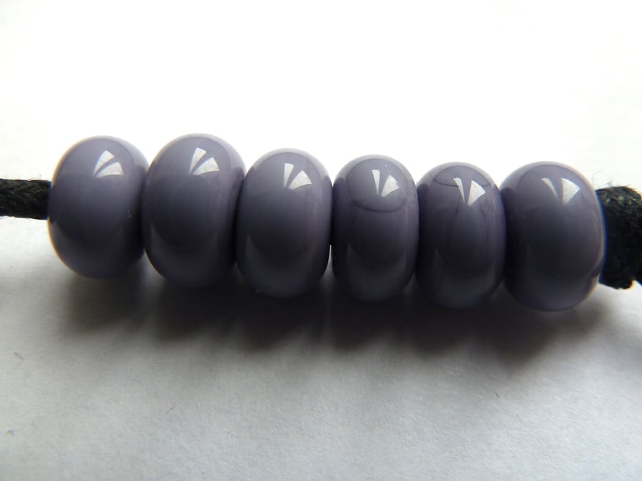 purple lampwork spacer beads