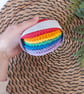 Set of 7 Bright Rainbow Reusable Cotton Face Scrubbies   - Image 3