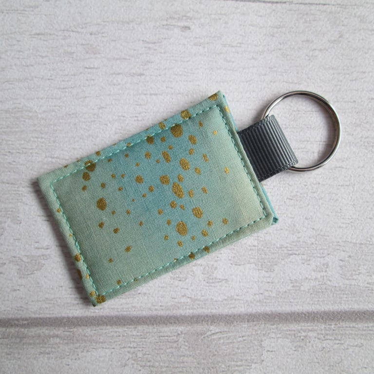 Duck Egg and Gold Keyring, Bag Tag, Luggage Tag