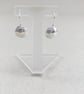 Hammered Sterling Silver Dome Dangle Earrings - Image 3